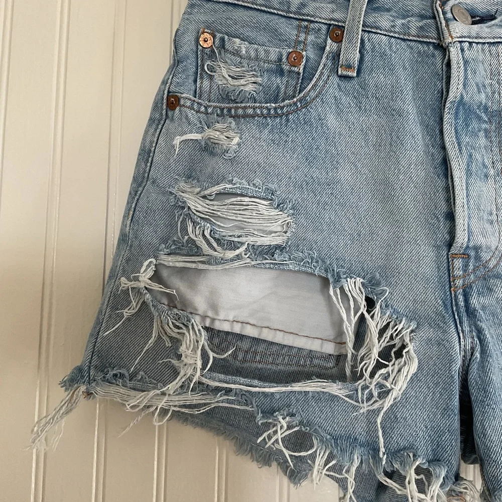Levi’s 501 Distressed Denim Shorts